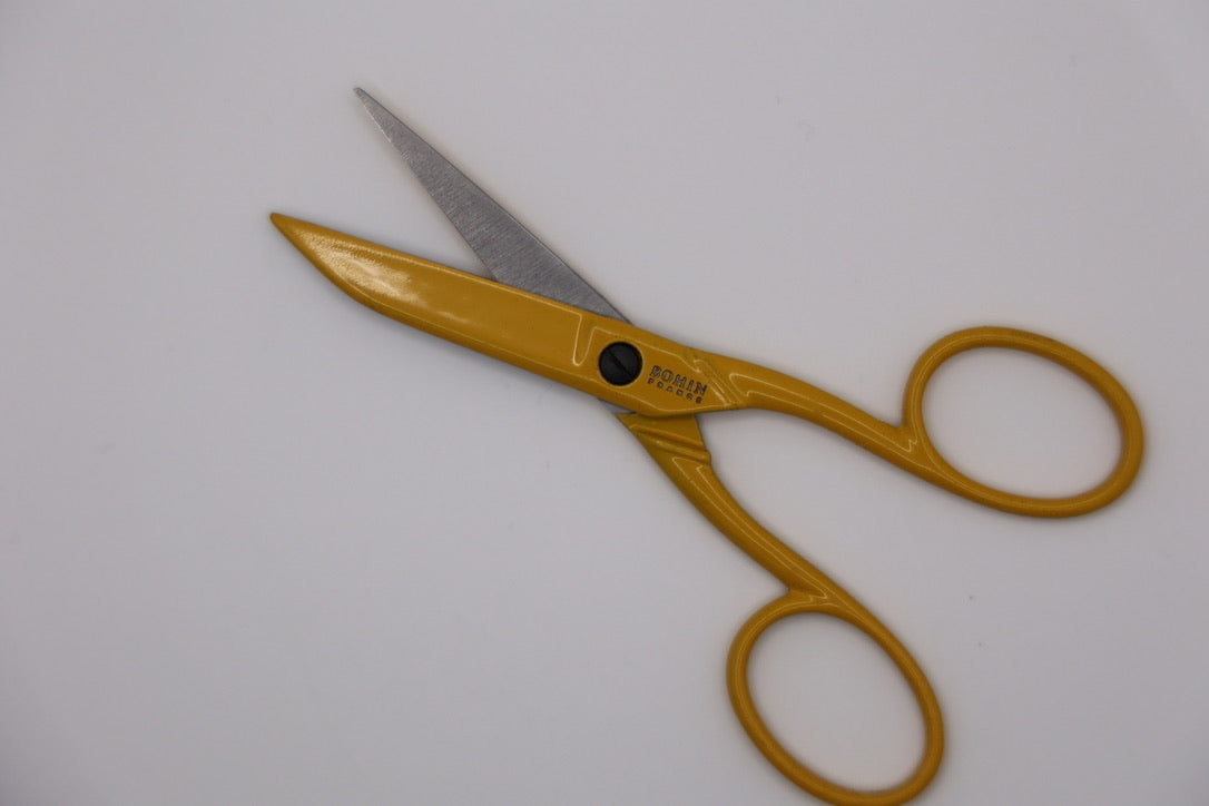 Bohin France Flat Blade Scissors (Yellow)