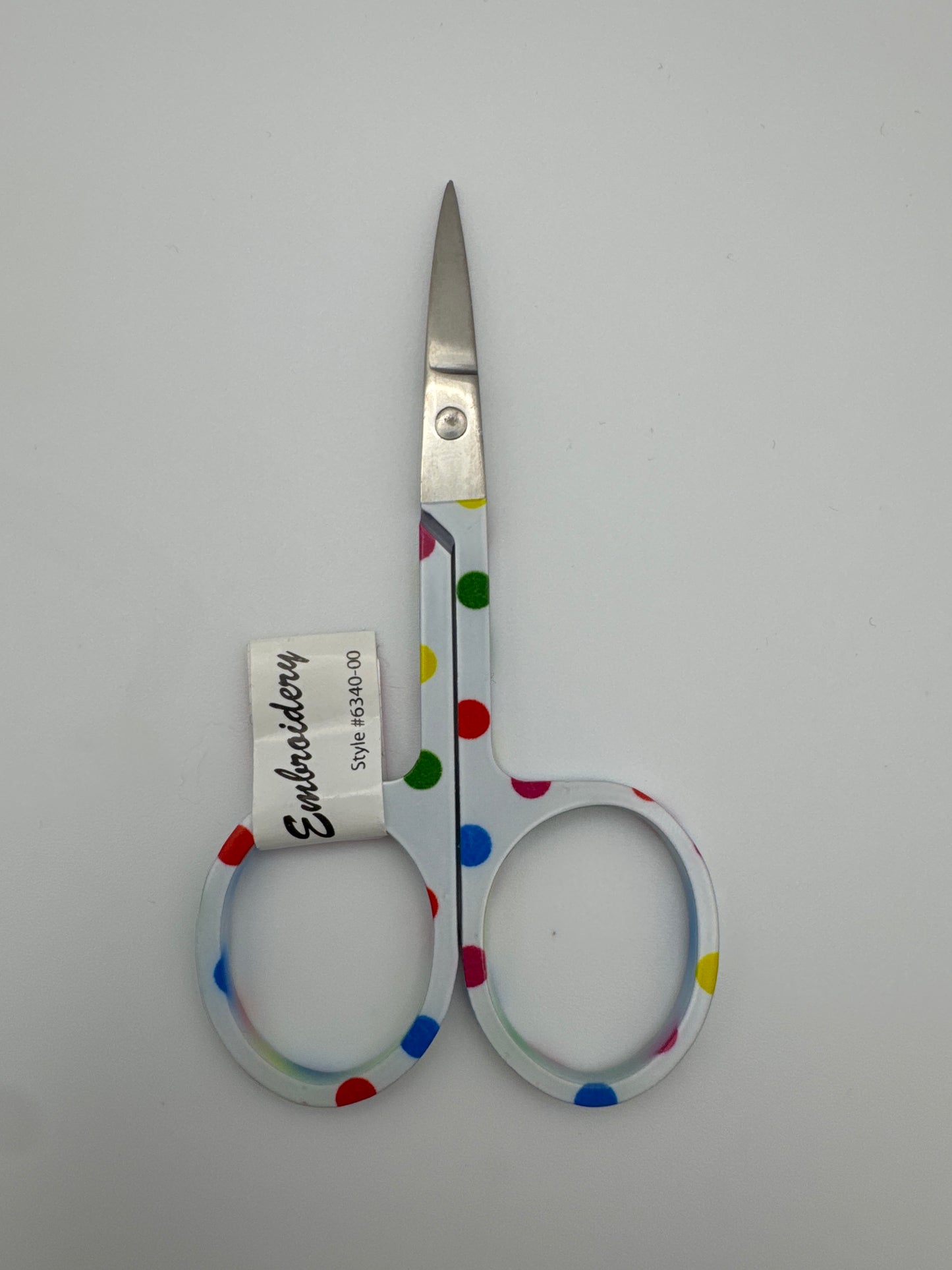 Embroidery Scissors (White w/ Polka Dots)