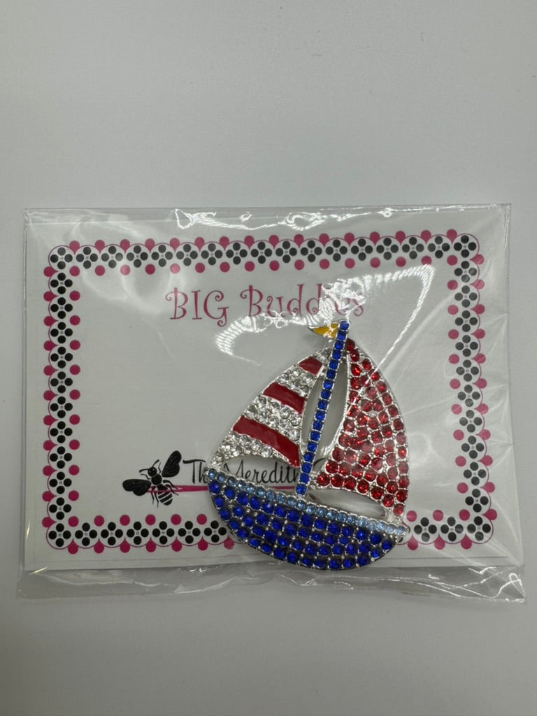 Red, White, and Blue Boat Needle Minder