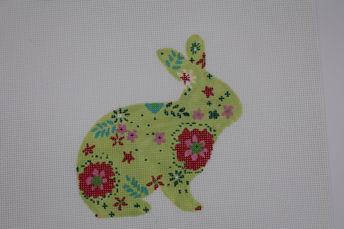 Green Floral Bunny