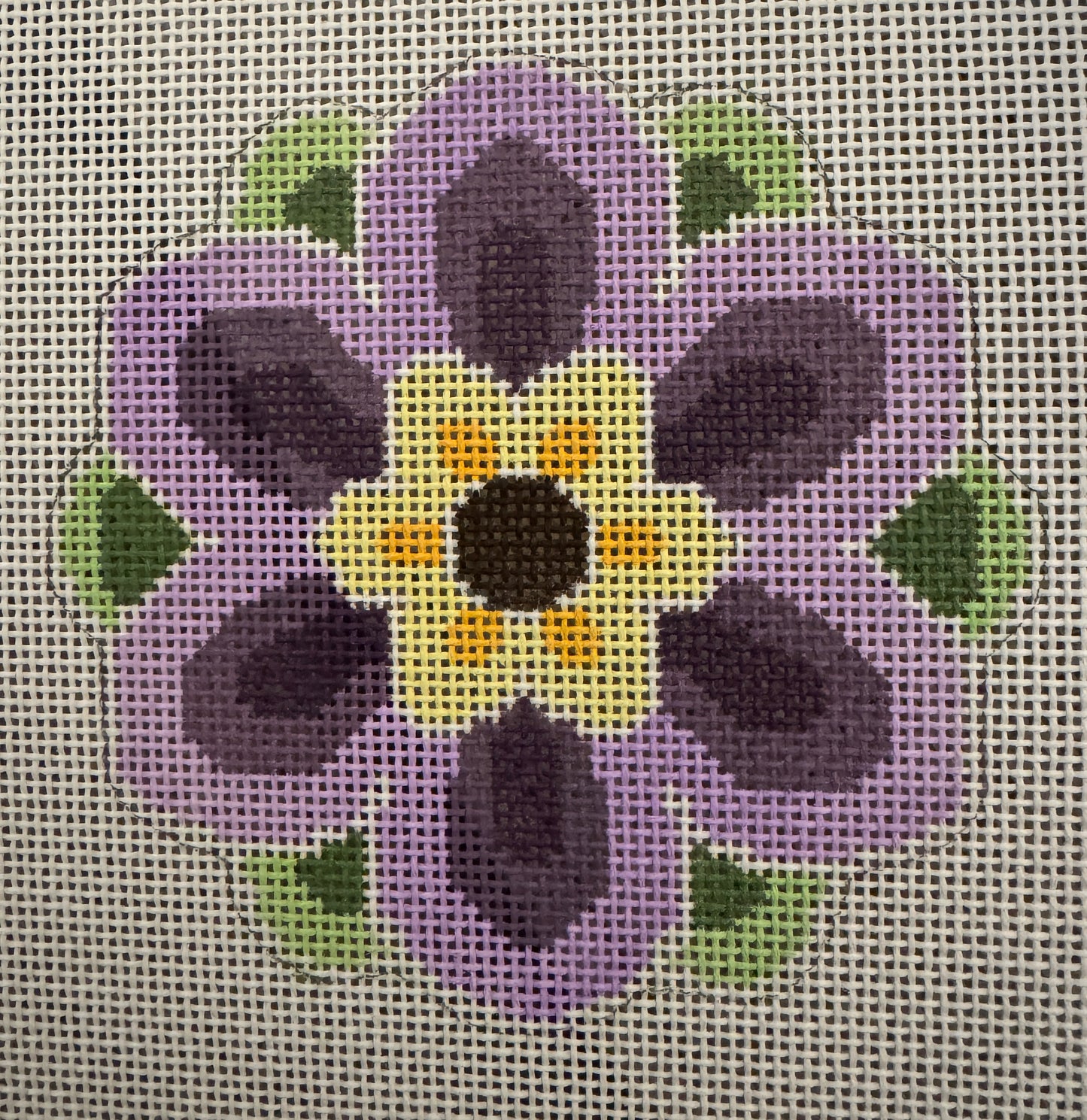 Geometric Flower-Purple
