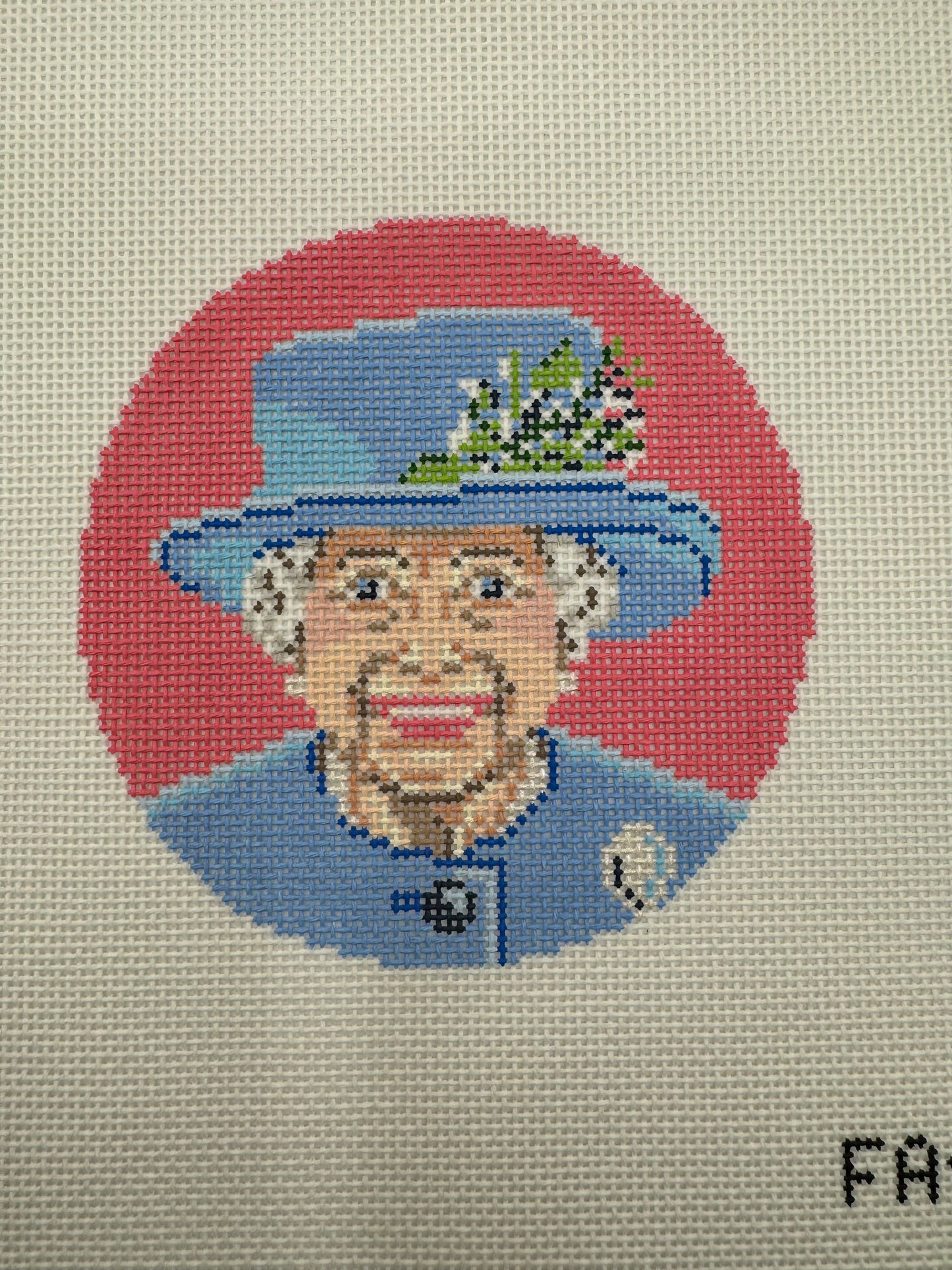 Queen Elizabeth II (Blue & Pink)
