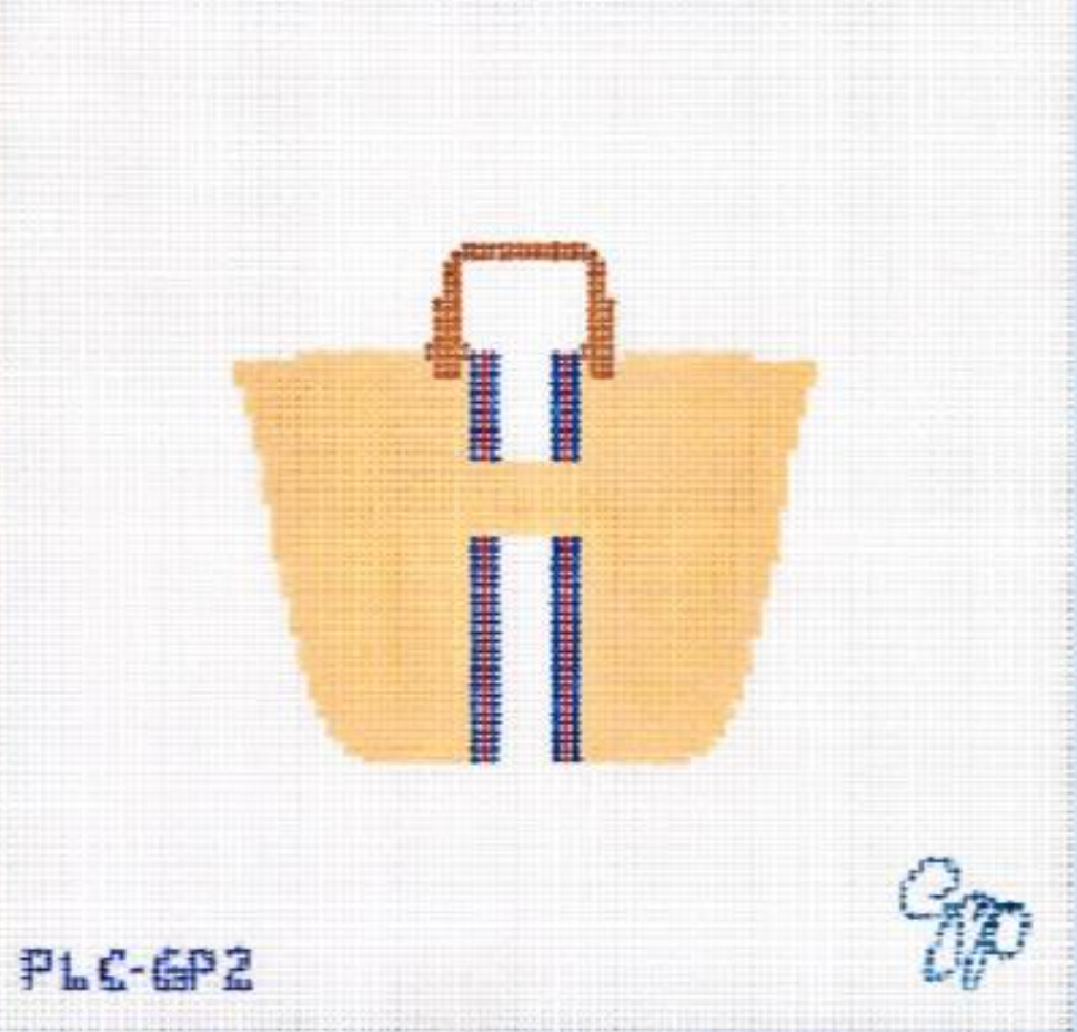 Basket with Red & Blue Stripes