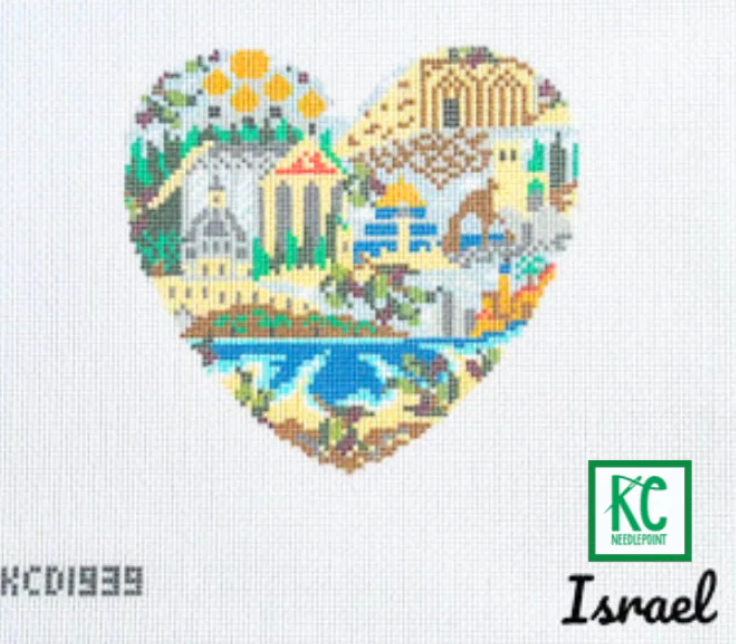 Israel Heart Canvas