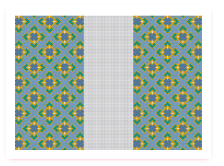 Blue Geometric Design-Eyeglass Case
