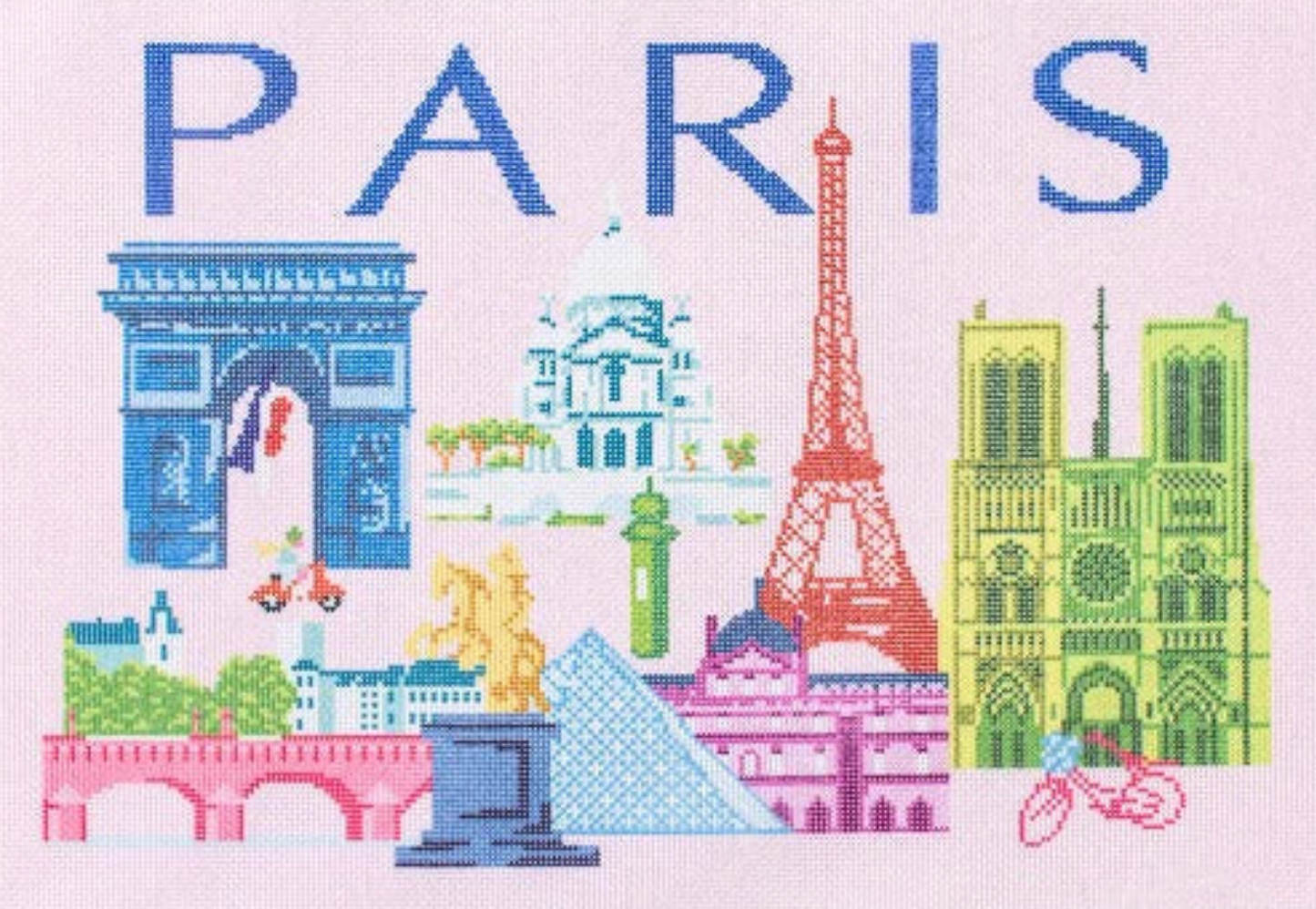 Paris Travel Pillow Canvas