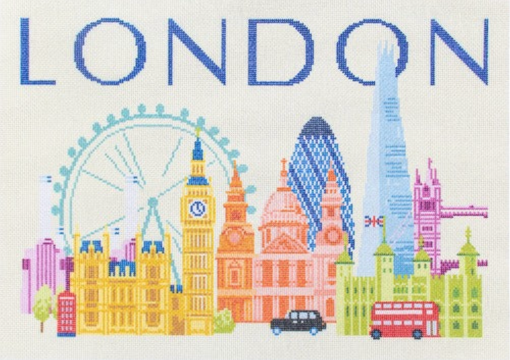 London Travel Pillow Canvas