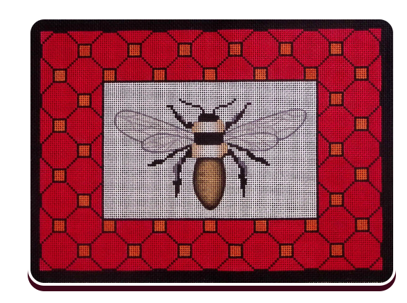 Bee on Pink and Orange