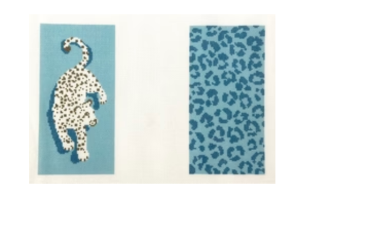Blue Leopard Eyeglass Case