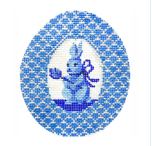 Blue Bunny with Tulip Egg