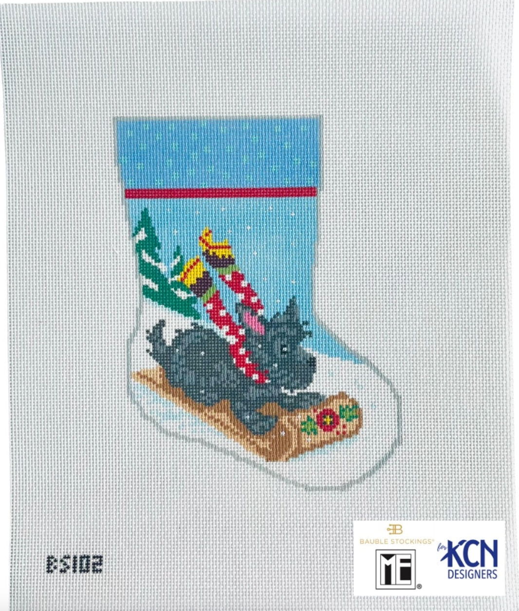 Scottie Ornament Sized Stocking