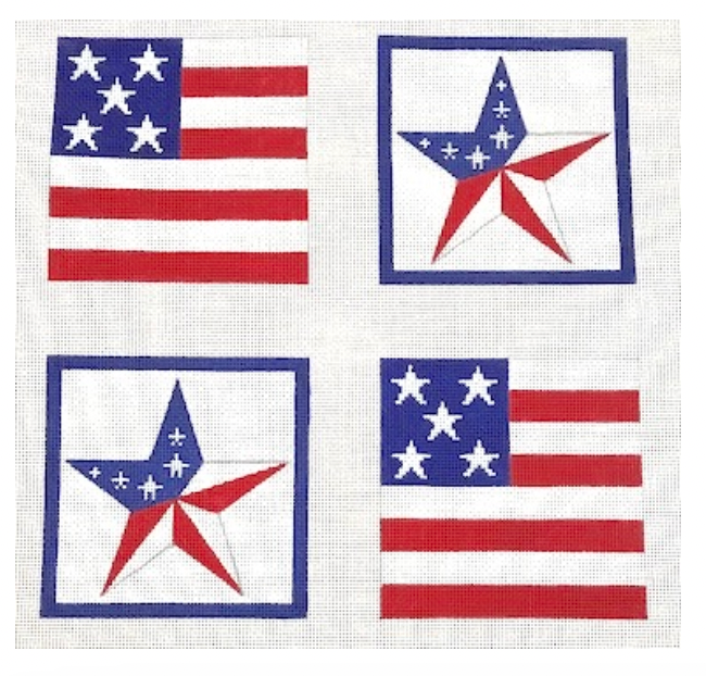 Patriotic Coasters 4" Square