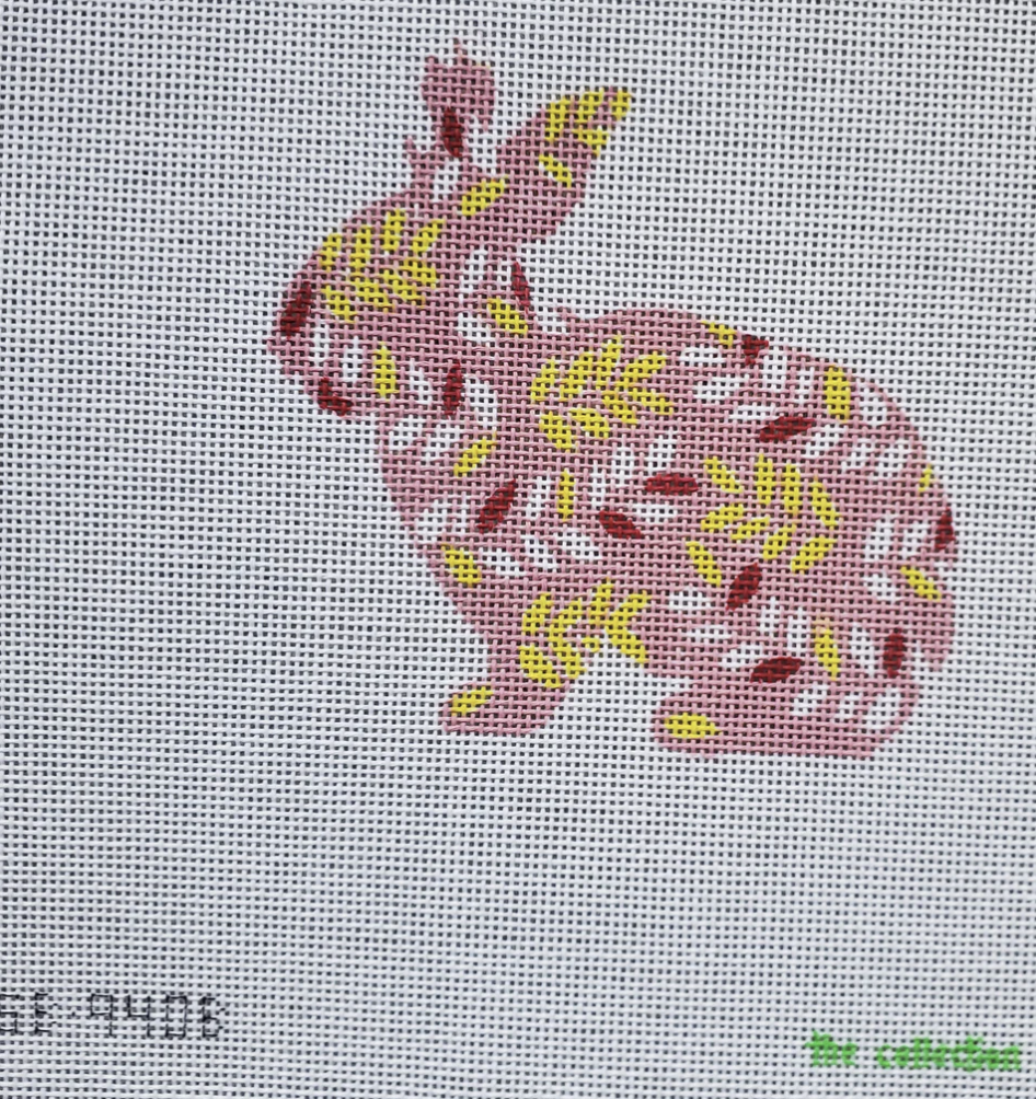 Standup Bunny in Light Pink with Leaves