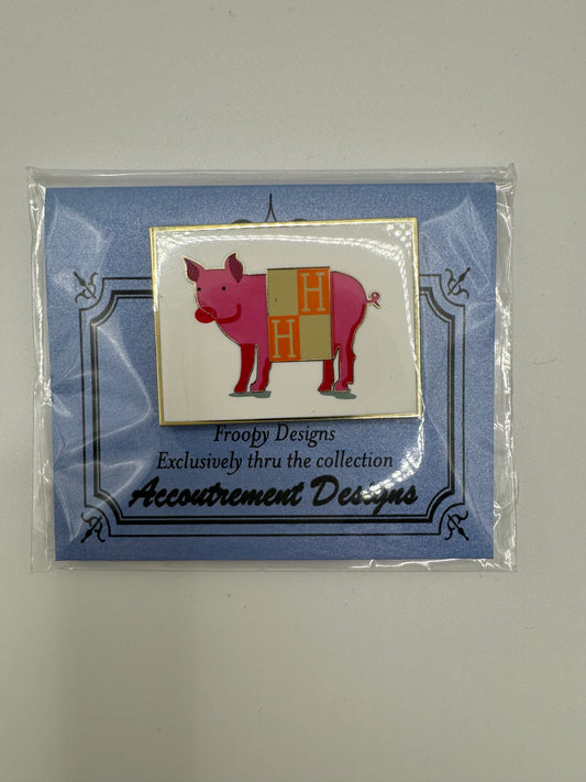 Pink in a Hermes Blanket Needle Minder