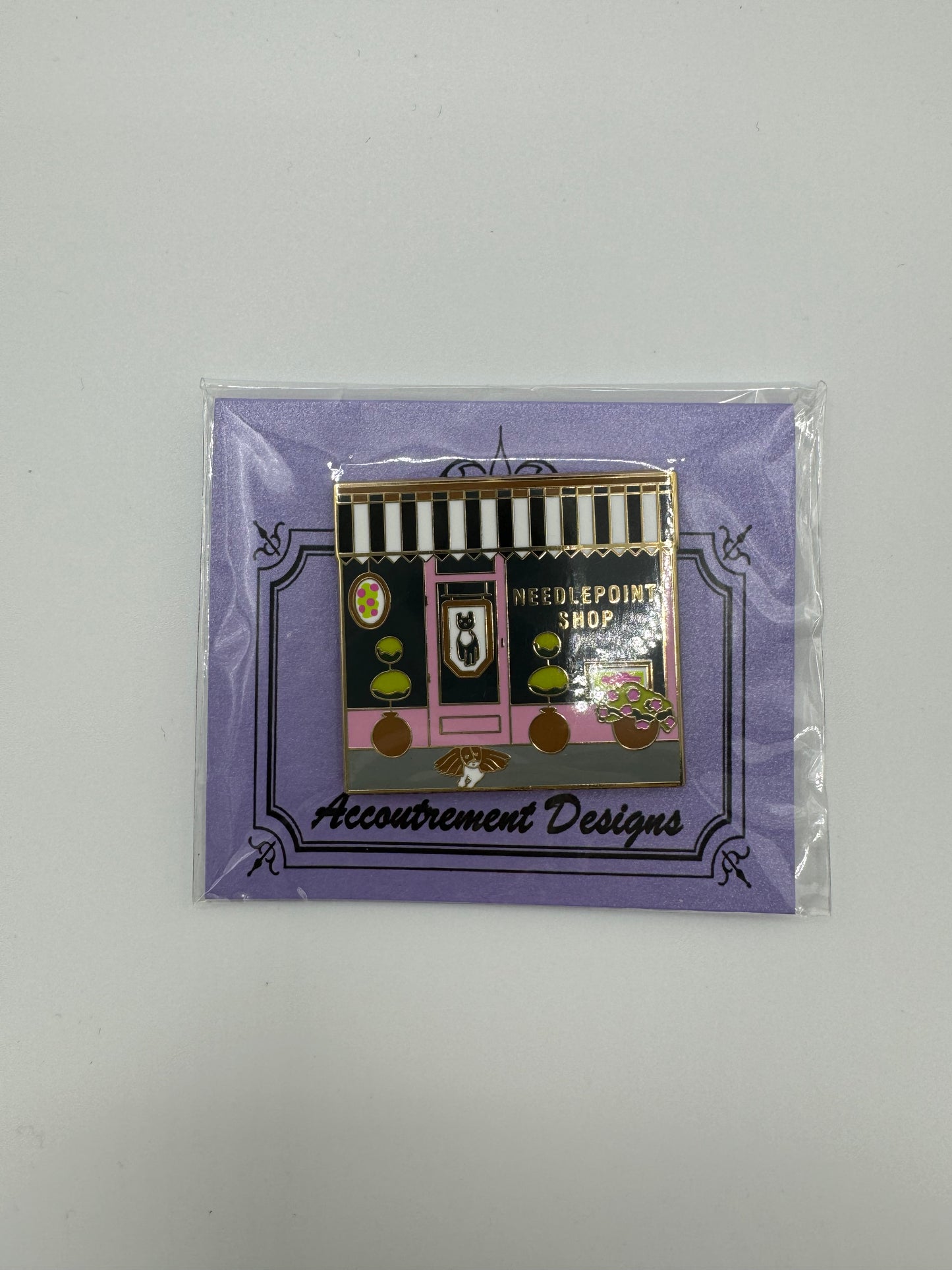 Needlepoint Shop (Pink & Black) Needle Minder