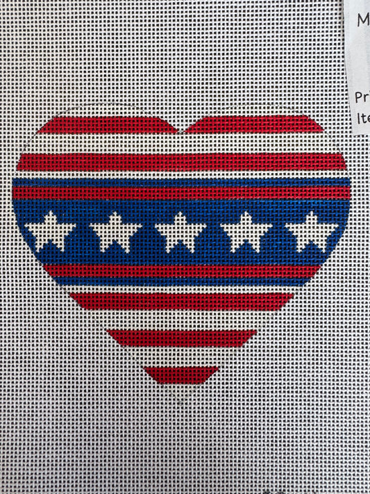 Patriotic USA Heart