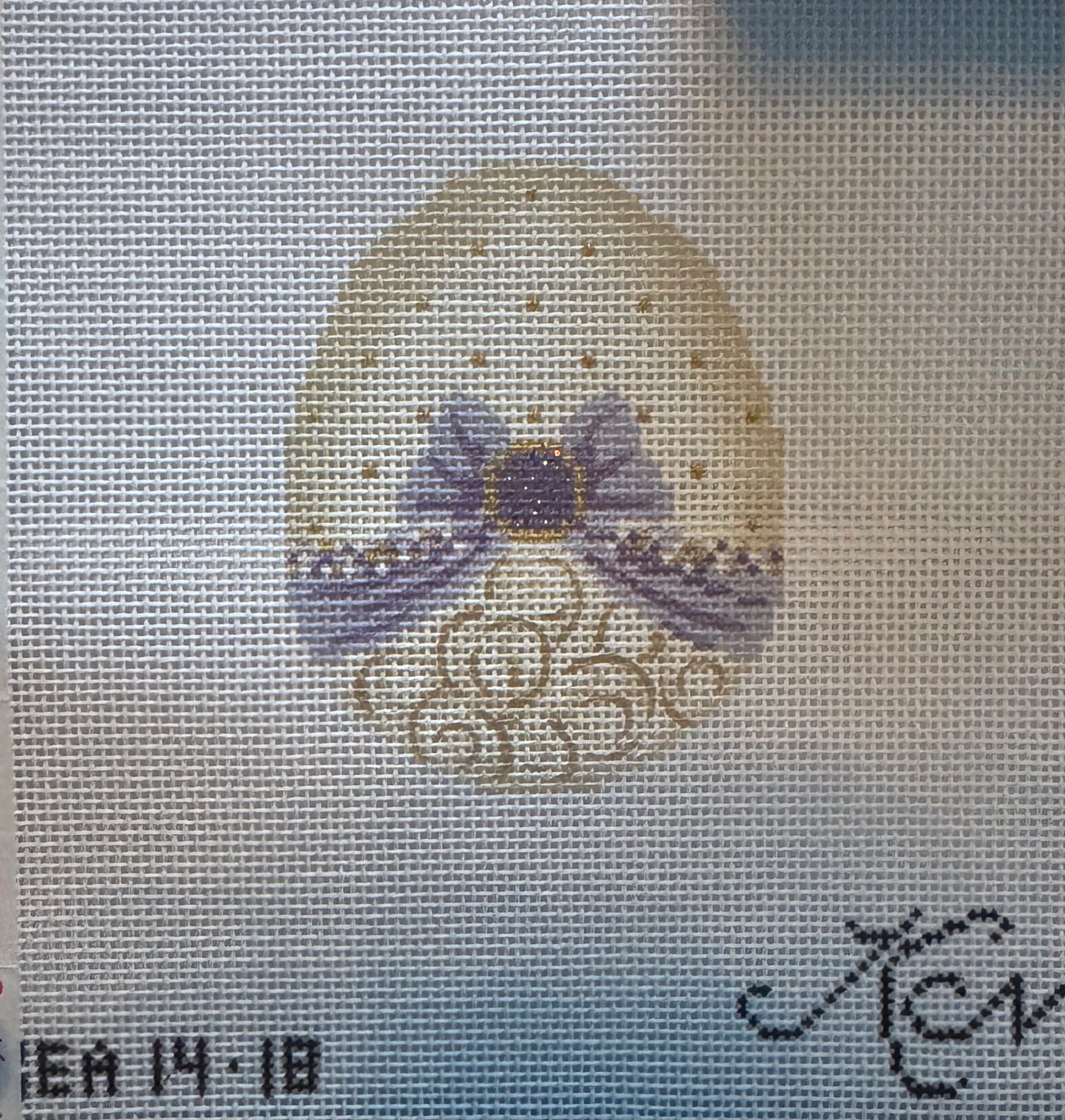 Egg with Purple Ribbon