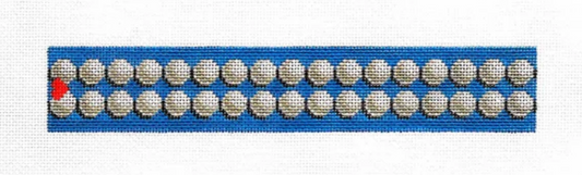 Pearls on Blue Key Fob Canvas
