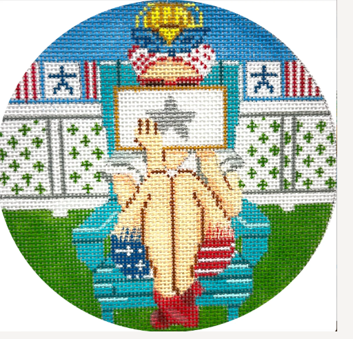 Patriotic Stitching Girl