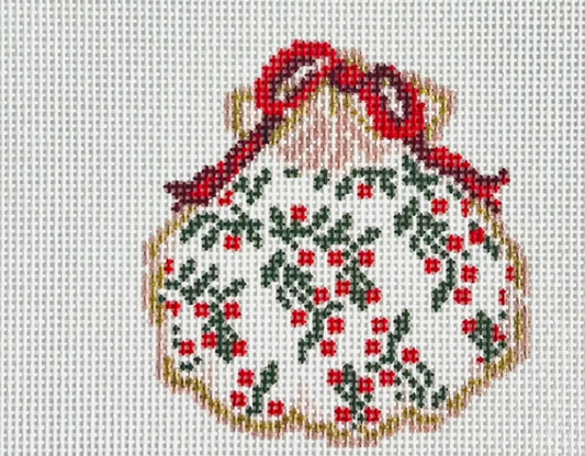 Holiday Vines Gilded Scallop