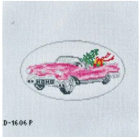 Pink Christmas Cadillac Ornament