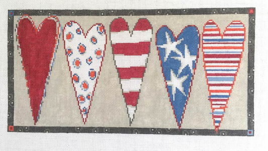 Stars and Stripes Heart Bolster