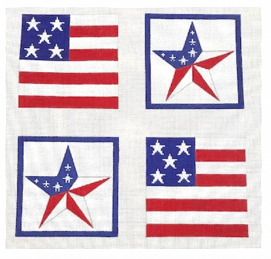 Patriotic Coasters 4" Square