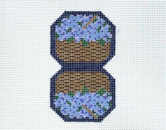 Hydrangea Basket-Double Fob Navy