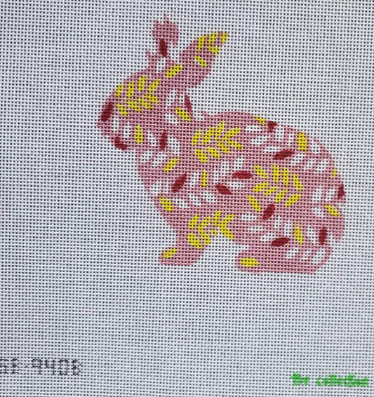 Standup Bunny in Light Pink with Leaves