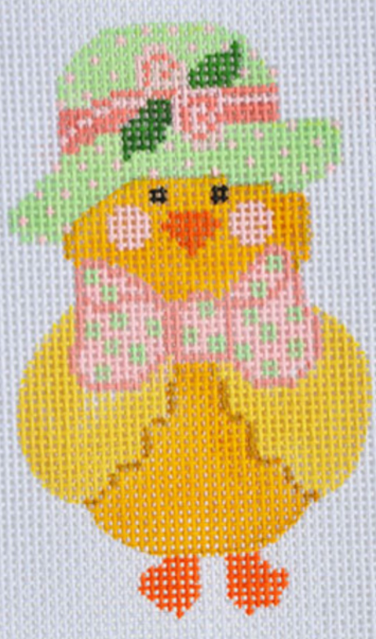 Easter Chick in a Green Hat