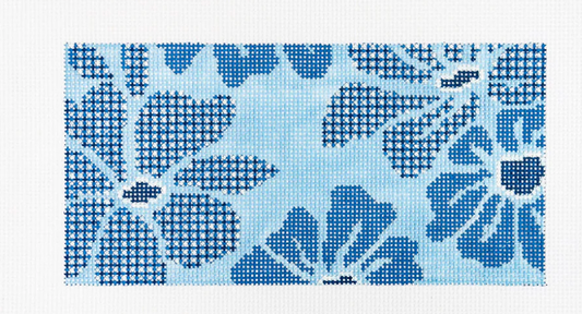 Gingham Blooms-Blue