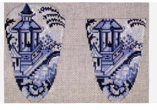 Blue and White Scissors Case