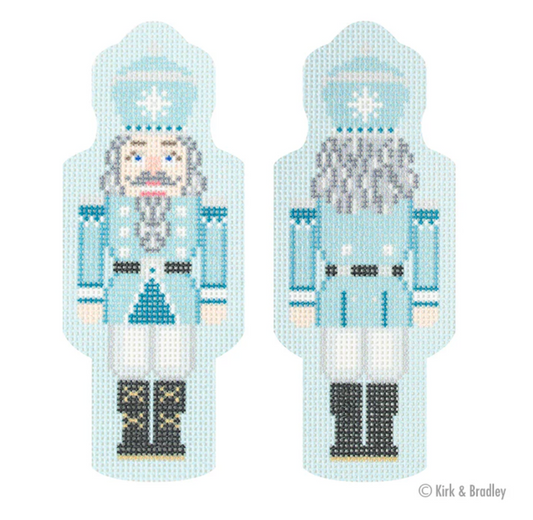 Double-Sided Nutcracker Ornament - Light Blue